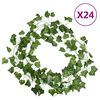 vidaXL Guirlandes de lierre de No&euml;l 24 pcs vert 200 cm