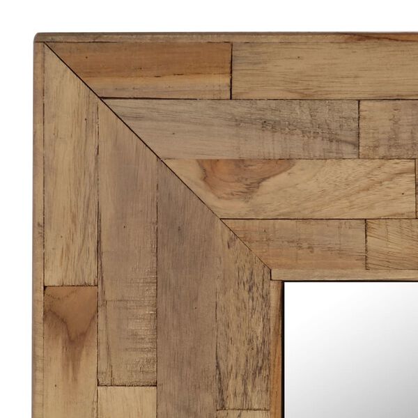 vidaXL Miroir Teck recycl&eacute; 50 x 50 cm