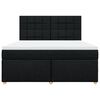 vidaXL Sommier &agrave; lattes de lit avec matelas Noir 180x200 cm Tissu