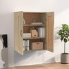 vidaXL Armoire murale suspendue Ch&ecirc;ne sonoma 69,5x32,5x90 cm