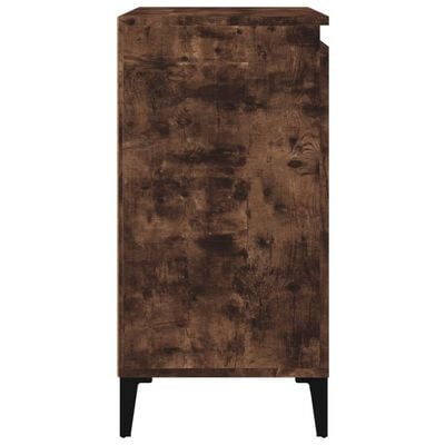 vidaXL Table de chevet chêne fumé 40x35x70 cm bois d'ingénierie