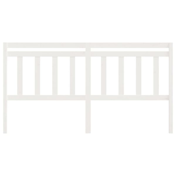 vidaXL T&ecirc;te de lit Blanc 186x4x100 cm Bois massif de pin