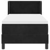 vidaXL Lit &agrave; ressorts avec matelas Noir 200 x 80 cm Velours