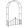 vidaXL Vo&ucirc;te de jardin avec portail Noir 138x40x238 cm Fer