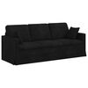 vidaXL Canap&eacute; Noir 198 x 78 x 80 cm Velours