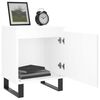 vidaXL Tables de chevet 2pcs blanc brillant 40x30x50cm bois ing&eacute;nierie