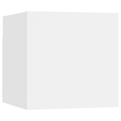 vidaXL Table de chevet Blanc 30,5x30x30 cm Aggloméré