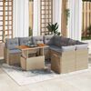 vidaXL Ensemble de canap&eacute; de jardin 7 pcs beige et gris clair