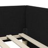 vidaXL Cadre de lit d'angle Noir 90 cm x 190 cm Velours