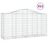 vidaXL Paniers &agrave; gabions arqu&eacute;s 11 pcs 200x50x100/120 cm fer galvanis&eacute;