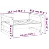 vidaXL Lit pour chien Blanc 55,5x45,5x28 cm Bois de pin solide