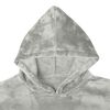 vidaXL Sweat &agrave; capuche couverture Gris l Flanelle