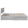 vidaXL Cadre de lit Gris Sonoma 200 x 200 cm Bois d'ing&eacute;nierie