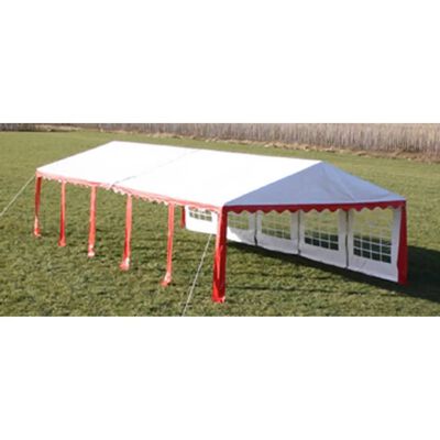 vidaXL Dessus de tente de réception avec panneaux 10x5m Rouge et blanc