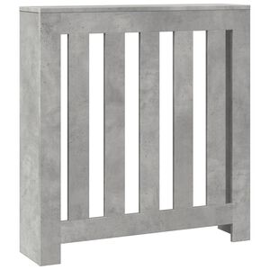 vidaXL Cache-radiateur gris b&eacute;ton 78x20x82 cm bois d'ing&eacute;nierie