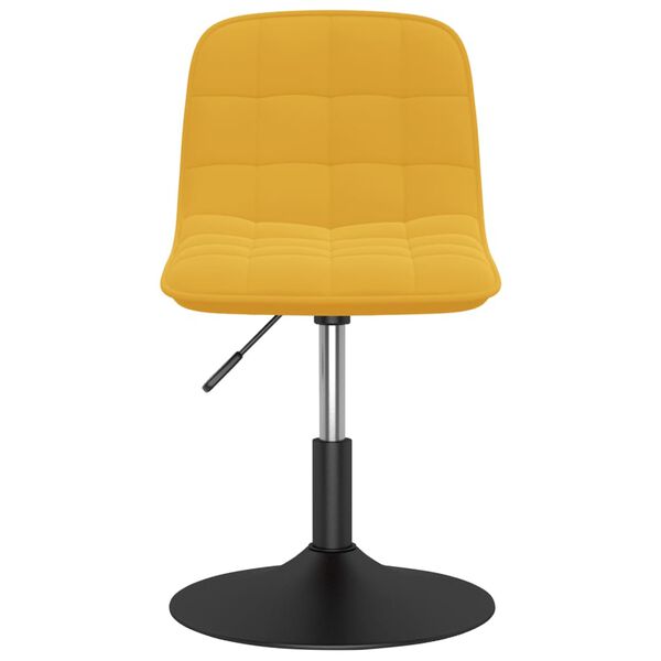vidaXL Chaises pivotantes &agrave; manger lot de 4 jaune moutarde velours