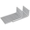 vidaXL Cl&eacute; hexagonale 2118 pi&egrave;ces Argent&eacute; 22 x 66 mm Acier