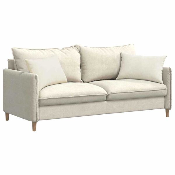 vidaXL Coussins de canap&eacute; 2 pcs Cr&egrave;me 60 x 40 cm