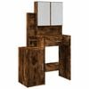 vidaXL Coiffeuse avec armoire ch&ecirc;ne fum&eacute; 80x35x132 cm