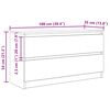 vidaXL Meuble TV noir 100x35x54 cm bois d'ing&eacute;nierie