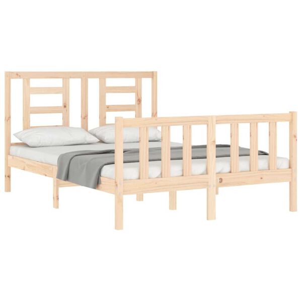 vidaXL Cadre de lit sans matelas bois de pin massif