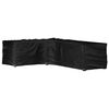 vidaXL Housse de salon de jardin en forme de L 16 &oelig;illets 210x260x80cm