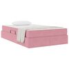 vidaXL Lit avec rangement et matelas Rose 120 x 190 cm Velours