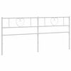 vidaXL T&ecirc;te de lit de remplacement m&eacute;tal blanc 200 cm