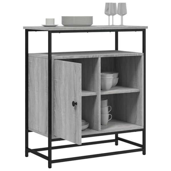 vidaXL Buffet sonoma gris 69x35x80 cm bois d'ing&eacute;nierie