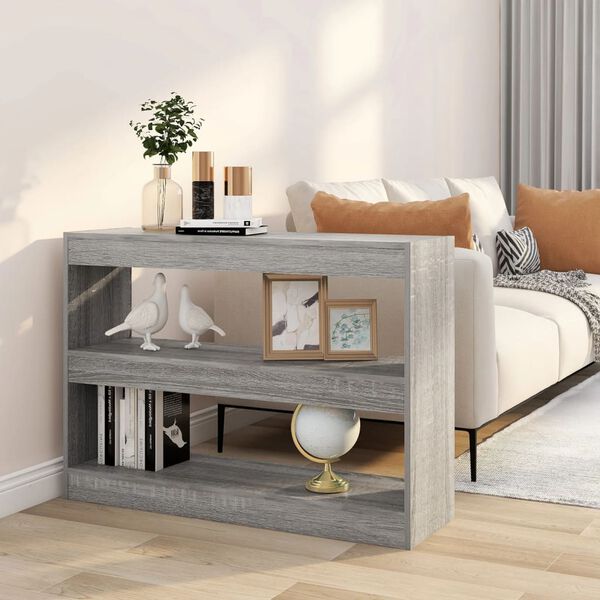 vidaXL Biblioth&egrave;que/S&eacute;parateur de pi&egrave;ce sonoma gris 100x30x72 cm