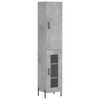 vidaXL Buffet haut Gris b&eacute;ton 34,5x34x180 cm Bois d'ing&eacute;nierie