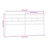 vidaXL T&ecirc;te de lit de remplacement ch&ecirc;ne sonoma 193 cm fer et bois d&rsquo;ing&eacute;nierie