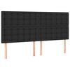vidaXL T&ecirc;te de lit Noir 160x5x118/128 cm Similicuir