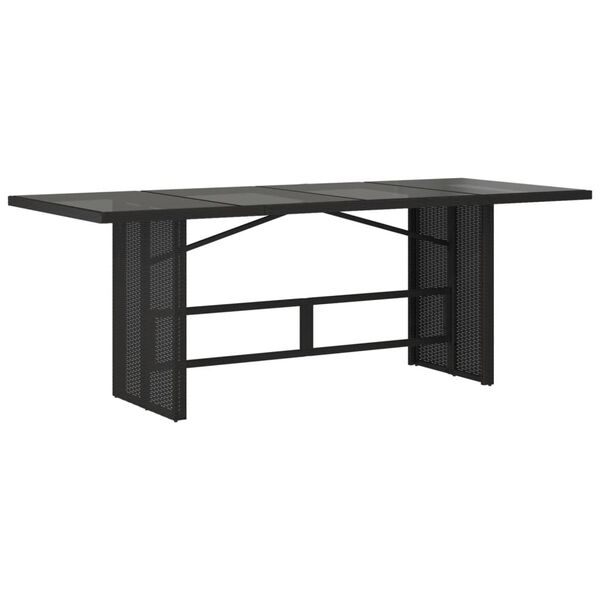 vidaXL Ensemble &agrave; manger de jardin 9pcs coussins noir r&eacute;sine tress&eacute;e