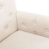vidaXL Chaises &agrave; manger avec accoudoirs lot de 2 beige tissu