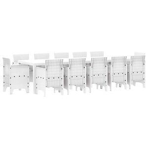 vidaXL Ensemble de salle &agrave; manger pour jardin avec coussin 13 pcs
