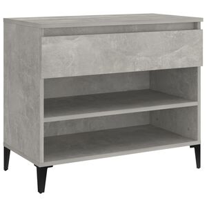 vidaXL Armoire &agrave; chaussures Gris b&eacute;ton 70x36x60 cm Bois d'ing&eacute;nierie