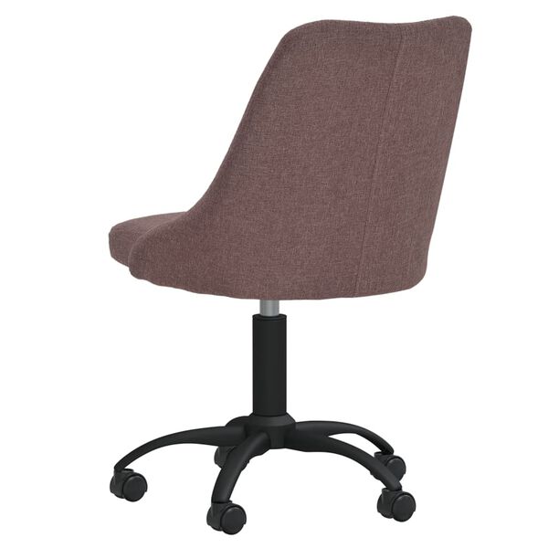 vidaXL Chaise pivotante de salle &agrave; manger Marron Tissu