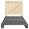 vidaXL Cadre de lit sans matelas gris 100x200 cm bois massif de pin