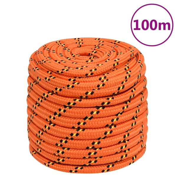 vidaXL Corde de bateau Orange 18 mm 100 m Polypropyl&egrave;ne