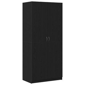 vidaXL Armoire Ch&ecirc;ne noir 90 x 52 x 200 cm Bois d'ing&eacute;nierie