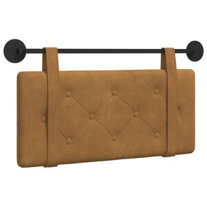 vidaXL T&ecirc;te de lit suspendue Marron Velours