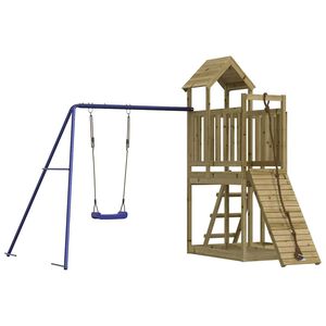 vidaXL Aire de jeux d'ext&eacute;rieur bois de pin impr&eacute;gn&eacute;