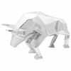 vidaXL Sculpture de taureau Argent 74 x 23 x 39 cm Aluminium