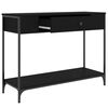 vidaXL Table console noir 100x34,5x75 cm bois d'ing&eacute;nierie
