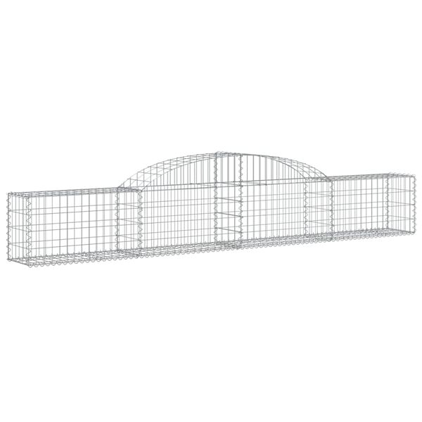 vidaXL Paniers &agrave; gabions arqu&eacute;s 3 pcs 300x30x40/60 cm fer galvanis&eacute;