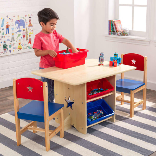 KidKraft Ensemble de table et 2 chaises avec motif d'étoile