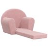 vidaXL Canapé-lit pour enfants rose peluche douce