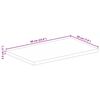 vidaXL Dessus de table 60x20x2,5 cm rectangulaire bois massif manguier