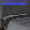 vidaXL T&ecirc;te de lit &agrave; LED Gris clair 180x5x118/128 cm Velours